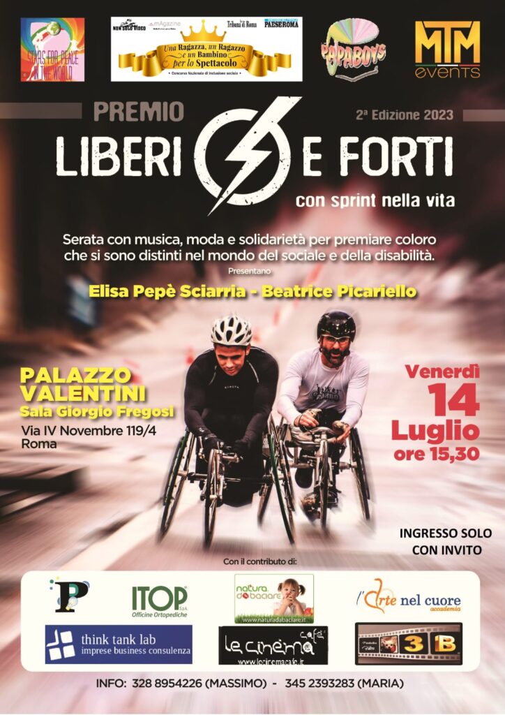 Premio Liberi e Forti, 14 luglio a Roma